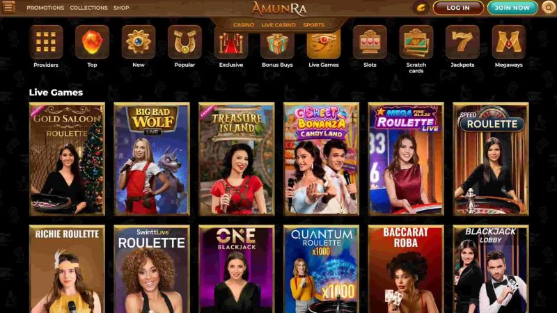 Amunra Casino screenshot